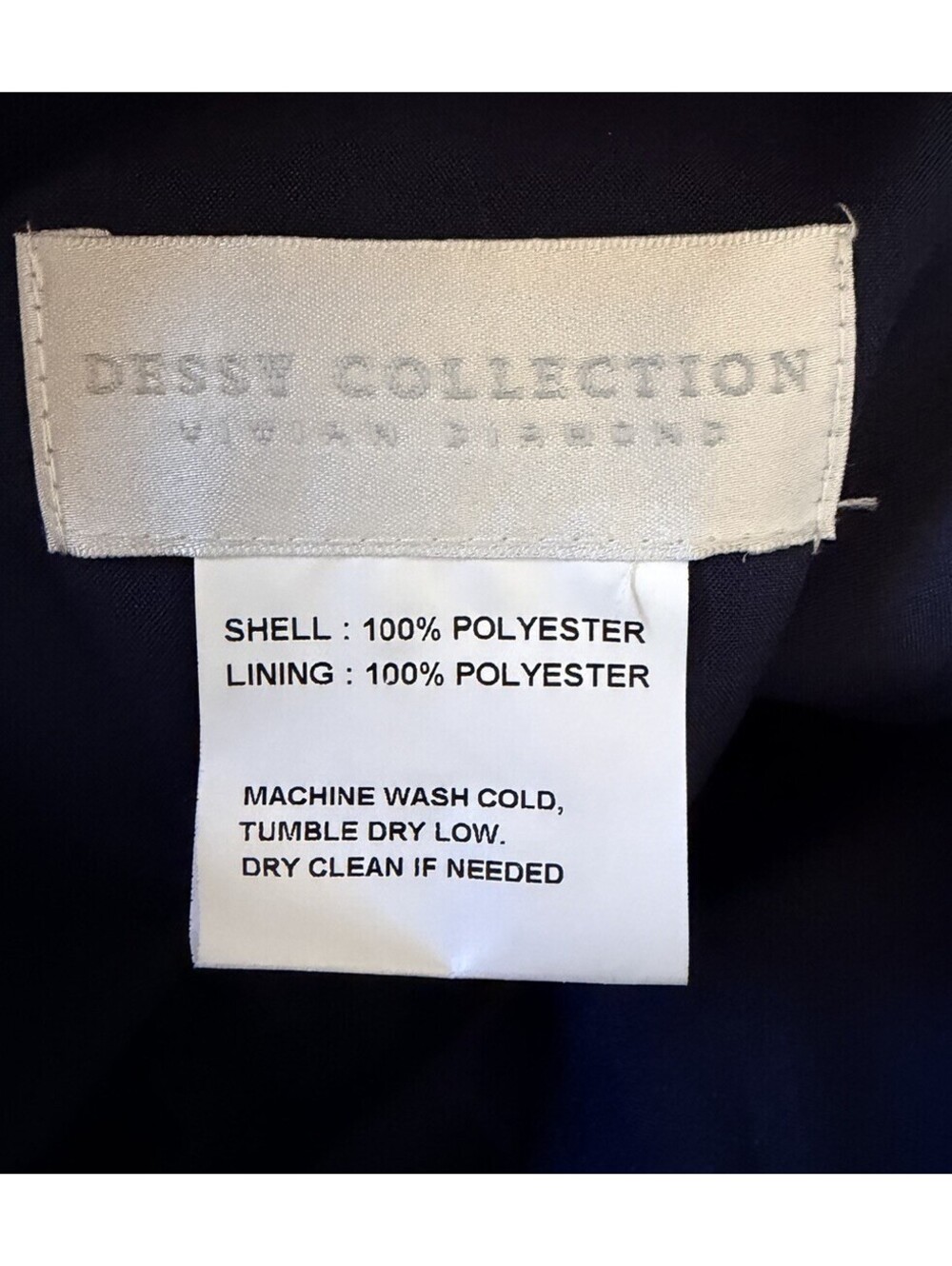NWT Dessy Collection Sleeveless Satin Gown In Midnight Size 12 $279 - Picture 9 of 10